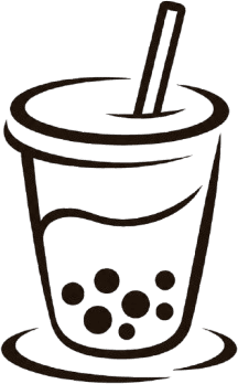 Milktea cup line illustration