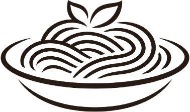 Pasta bowl line illustration