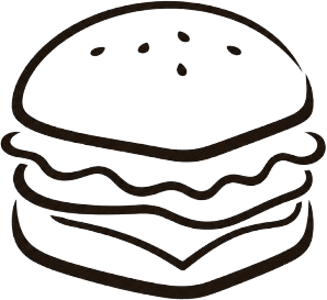 Sandwich line illustration